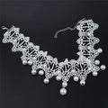 Lace Pearl Choker Necklace – Women's Trendy Fashion Jewelry