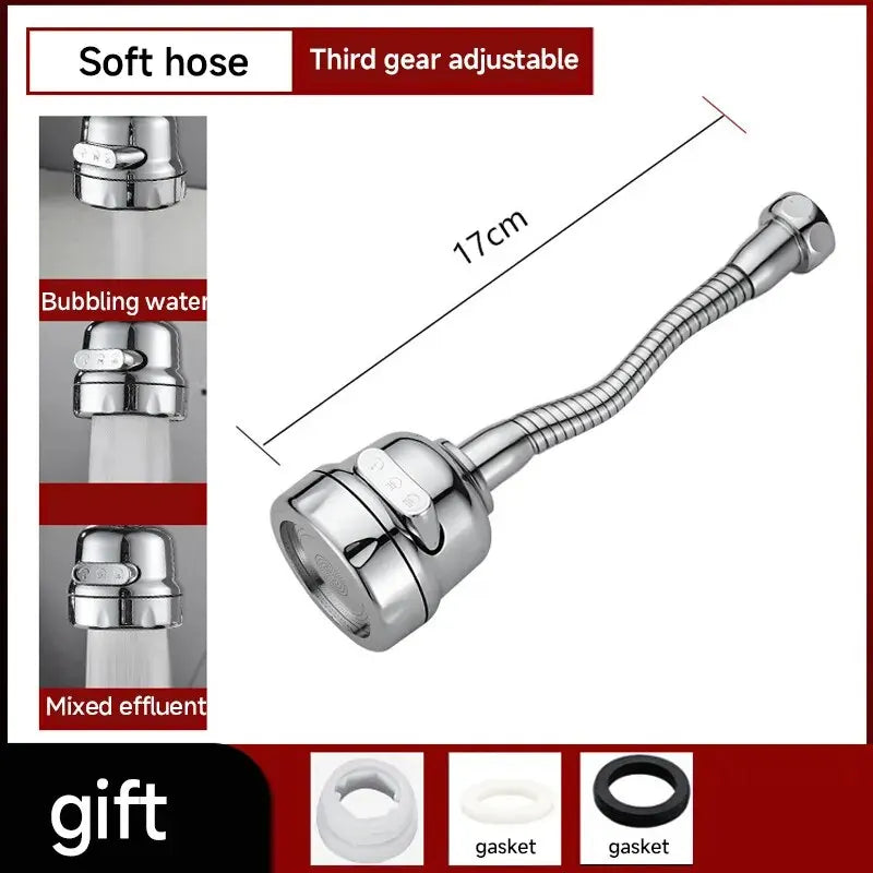 360° Kitchen Faucet Extender – 3 Modes, Filter & Water Saver