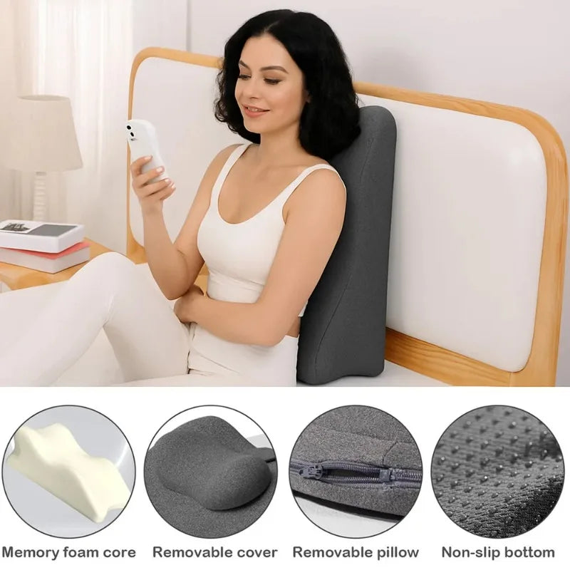 Ergonomic Memory Foam Wedge Pillow | Curved Prone Design