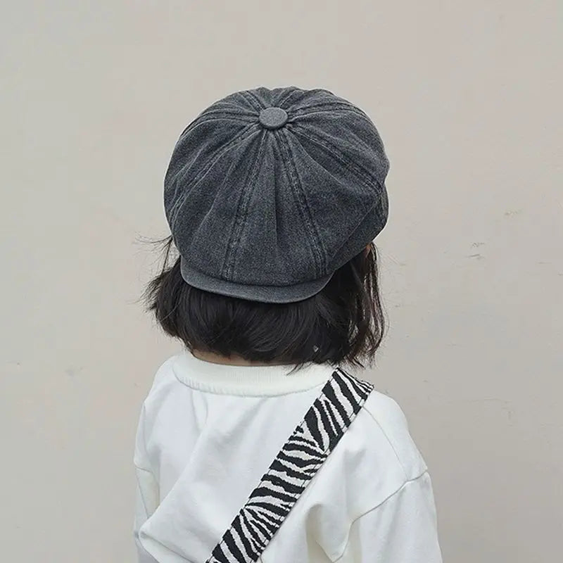 Kids Newsboy Cap | Soft Cotton Baby Toddler Hat Spring Autumn