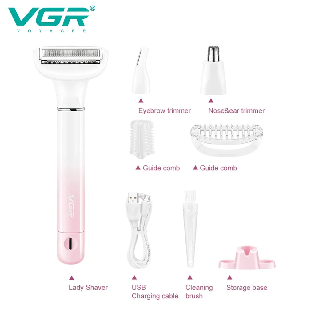 VGR V-611 3-in-1 Electric Trimmer | Face, Brow & Body