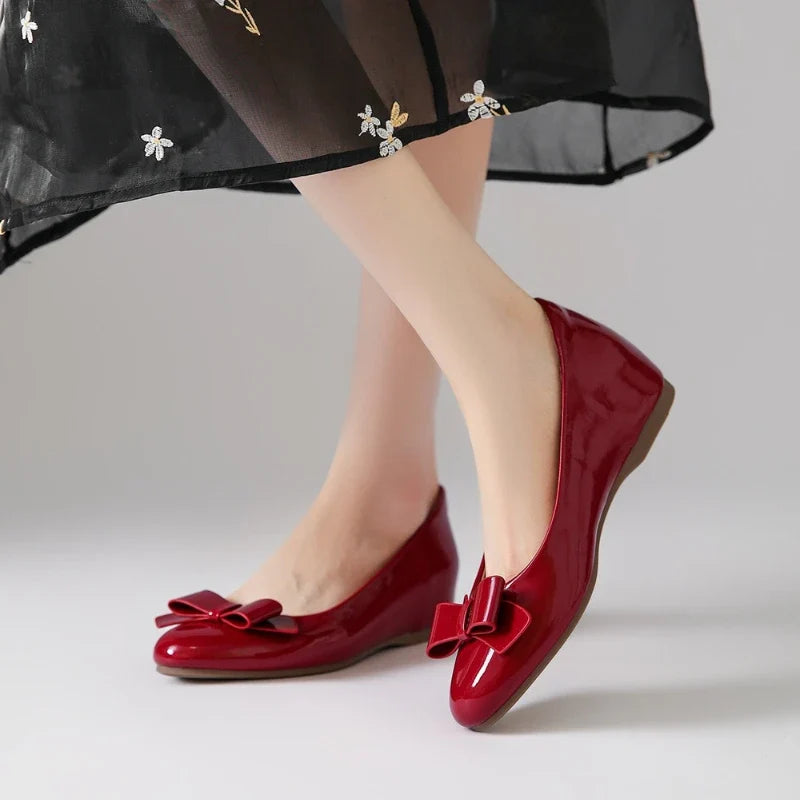 Vintage Invisible Wedge Heel Mary Jane Shoes | Women's Slip-On