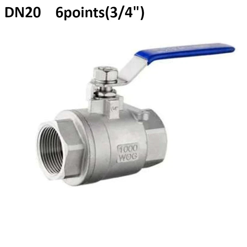 304 Stainless Steel BSP Ball Valve 1/4" to 2" Female Thread