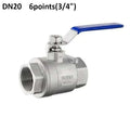 304 Stainless Steel BSP Ball Valve 1/4" to 2" Female Thread