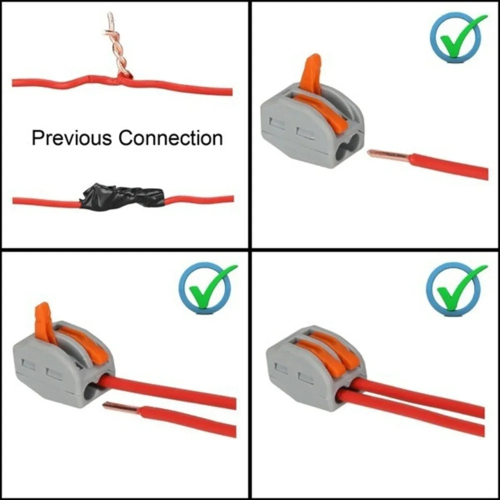 10-Pack Lever Nut Wire Connectors | Quick Splice Terminal Block