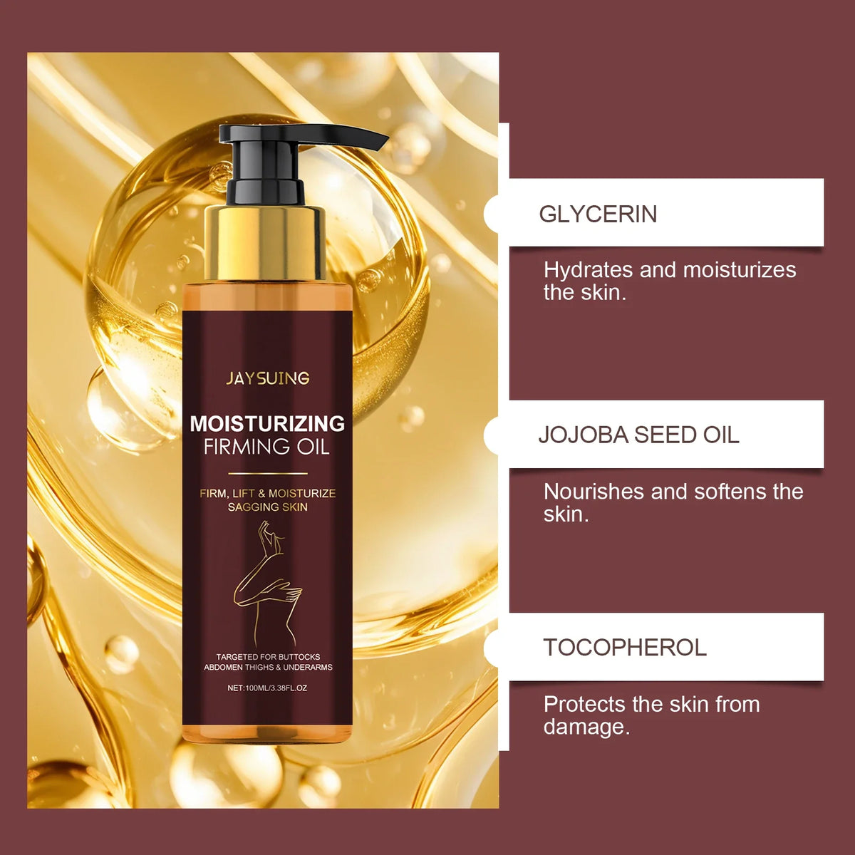 Jaysuing Firming Body Oil – Moisturizing & Skin Elasticity 100ml