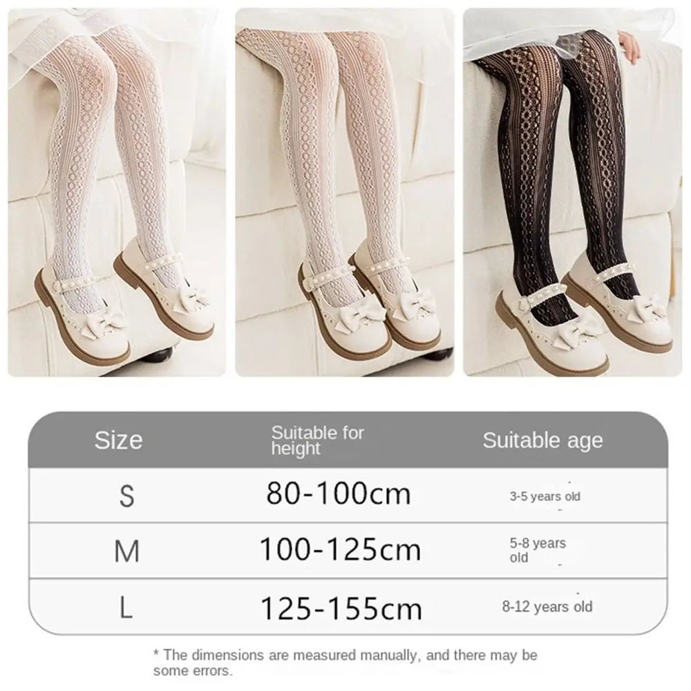 Girls Nylon Mesh Pantyhose – Soft Cartoon Stockings for Kids