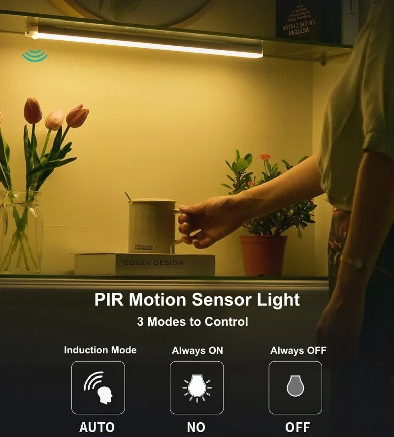 Wireless LED Motion Sensor Cabinet Light | USB Rechargeable