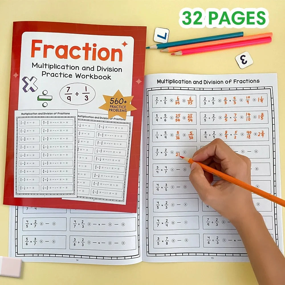 Training Basic Fraction Multiplication Division Primary School Grades