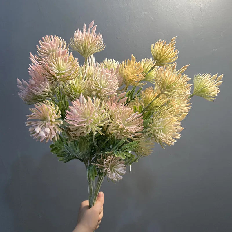 Artificial Crab Claw Chrysanthemum Faux Flower Bouquet | Home Decor