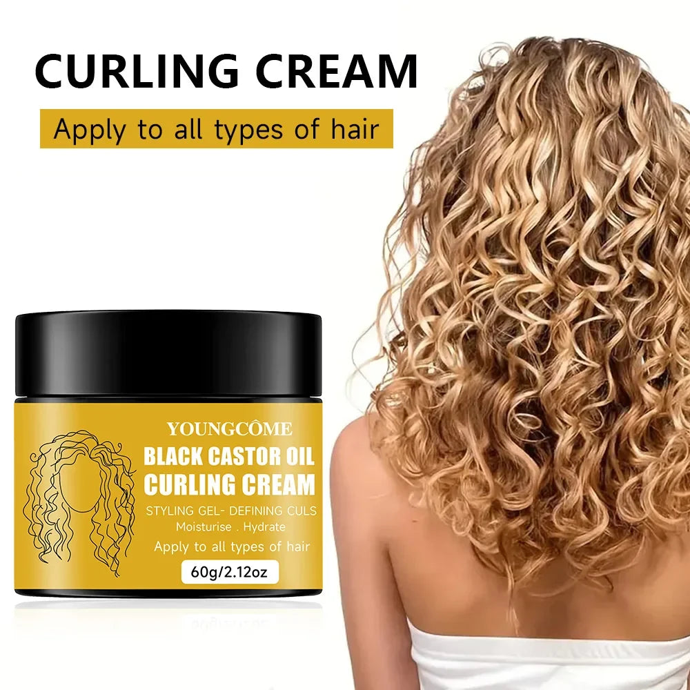 Black Castor Oil Curl Defining Cream – Anti-Frizz & Hydrating