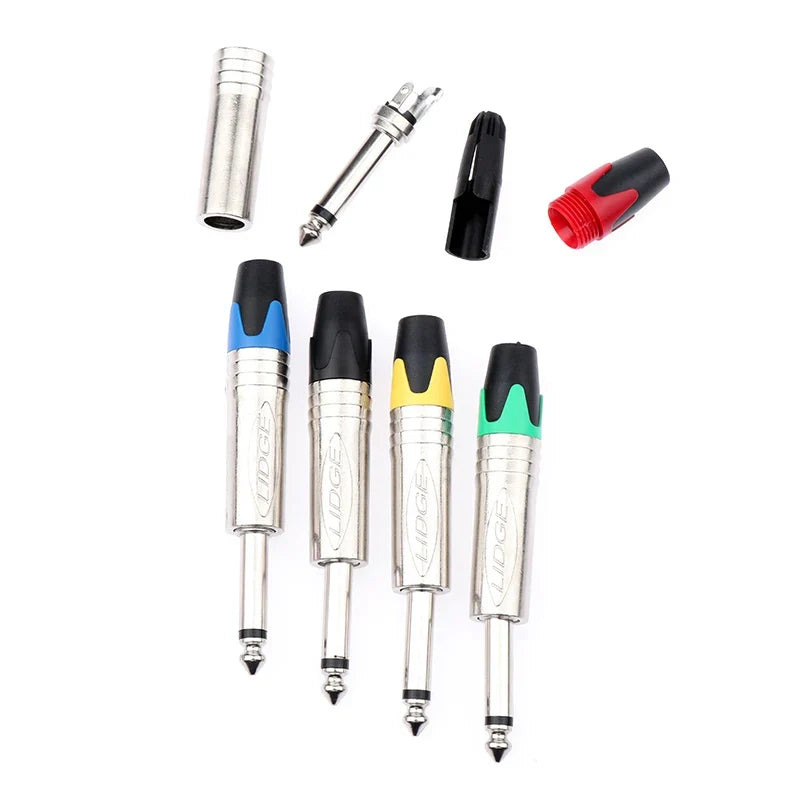 6.35mm Mono Audio Plug with Mute Function | Metal Jack Connector