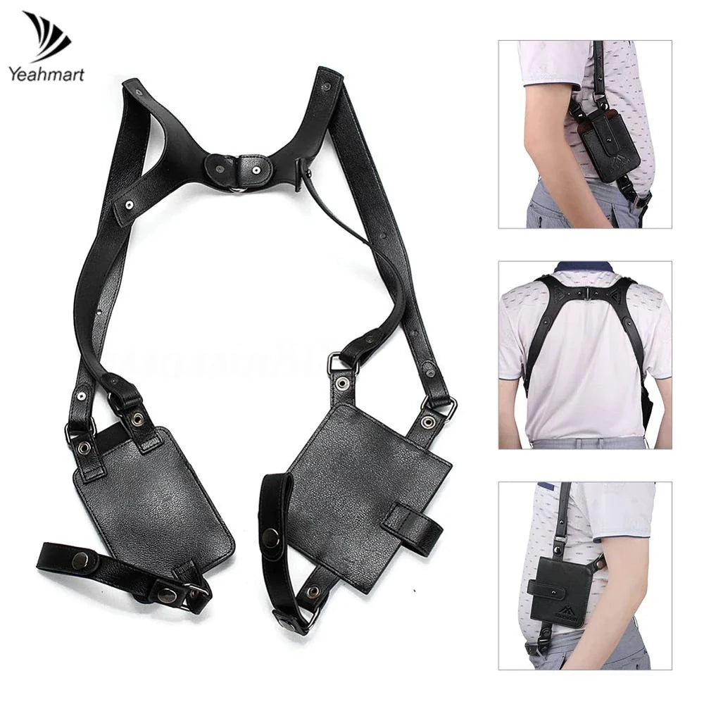 Anti-thief Underarm Double Shoulder Wallet Bag Hidden Holster Belt