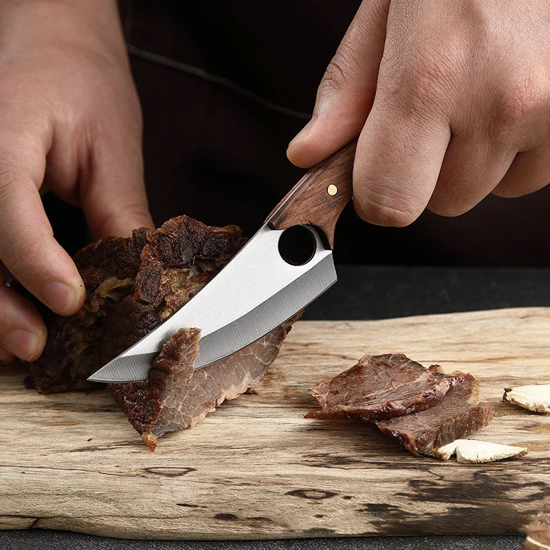 Handmade Forged Boning Knife – Wooden Handle & Knife Cover
