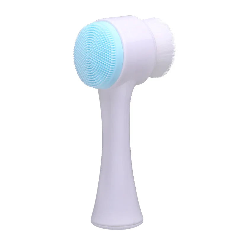 Double-Sided Silicone Facial Cleansing Brush & Exfoliator