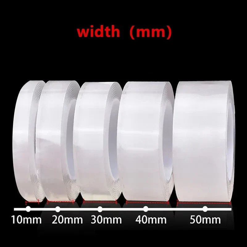 Nano Double-Sided Gel Tape | Reusable Waterproof 1/3/5m
