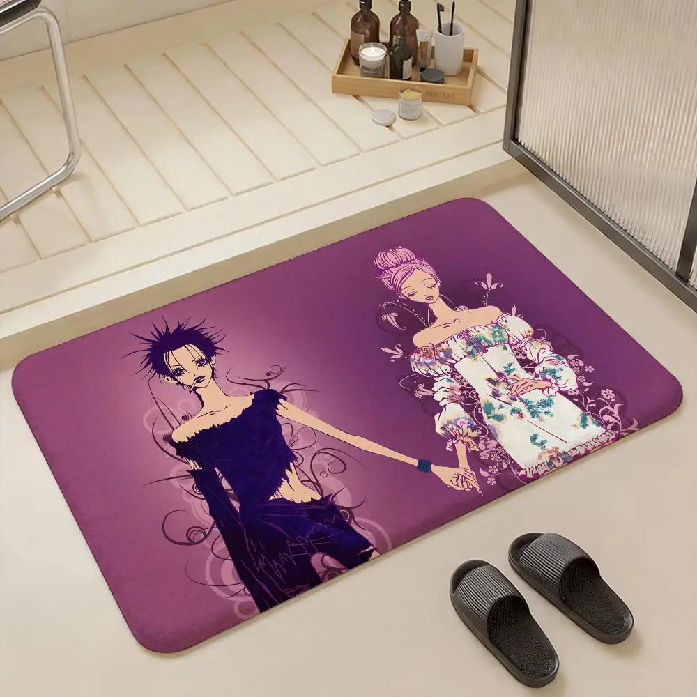 Anime NANA Flannel Floor Mat – Non-Slip Soft Indoor Rug