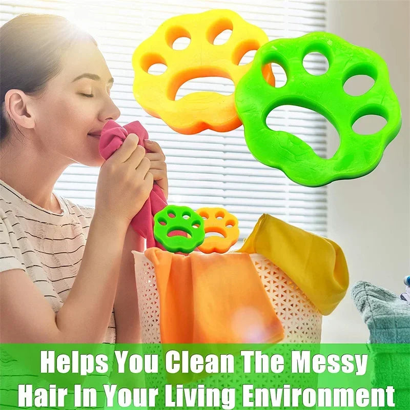Reusable Silicone Lint Remover Balls – Pet Hair Laundry Catcher