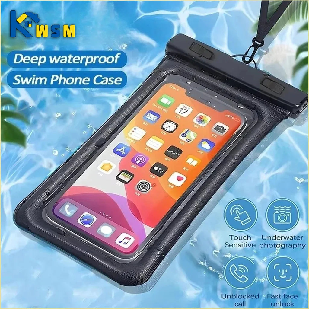 Waterproof Phone Pouch – Air Cushion Float & Touch Screen | 1–20 Pack