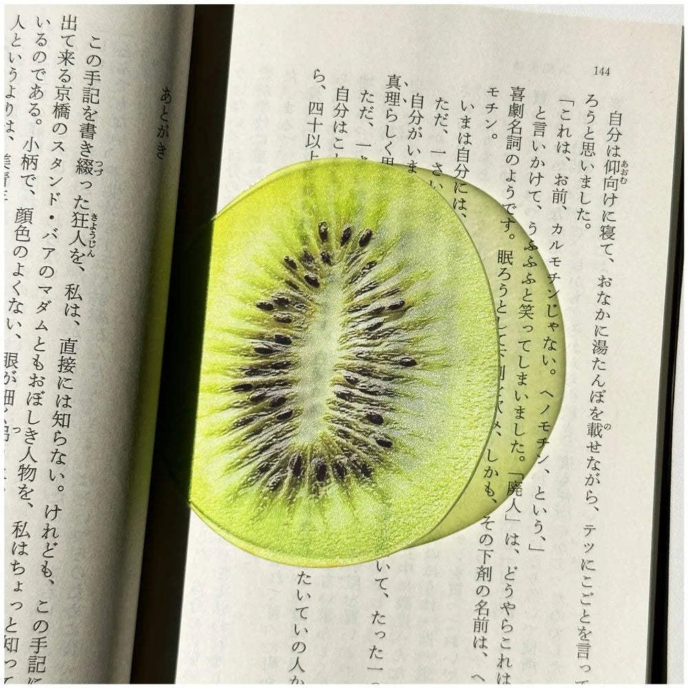 Fruit-Shaped Transparent Acrylic Bookmarks | Cute Reading Gift
