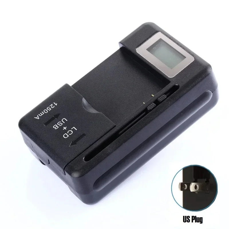 Universal LCD Battery Charger with USB Port | 32–55mm