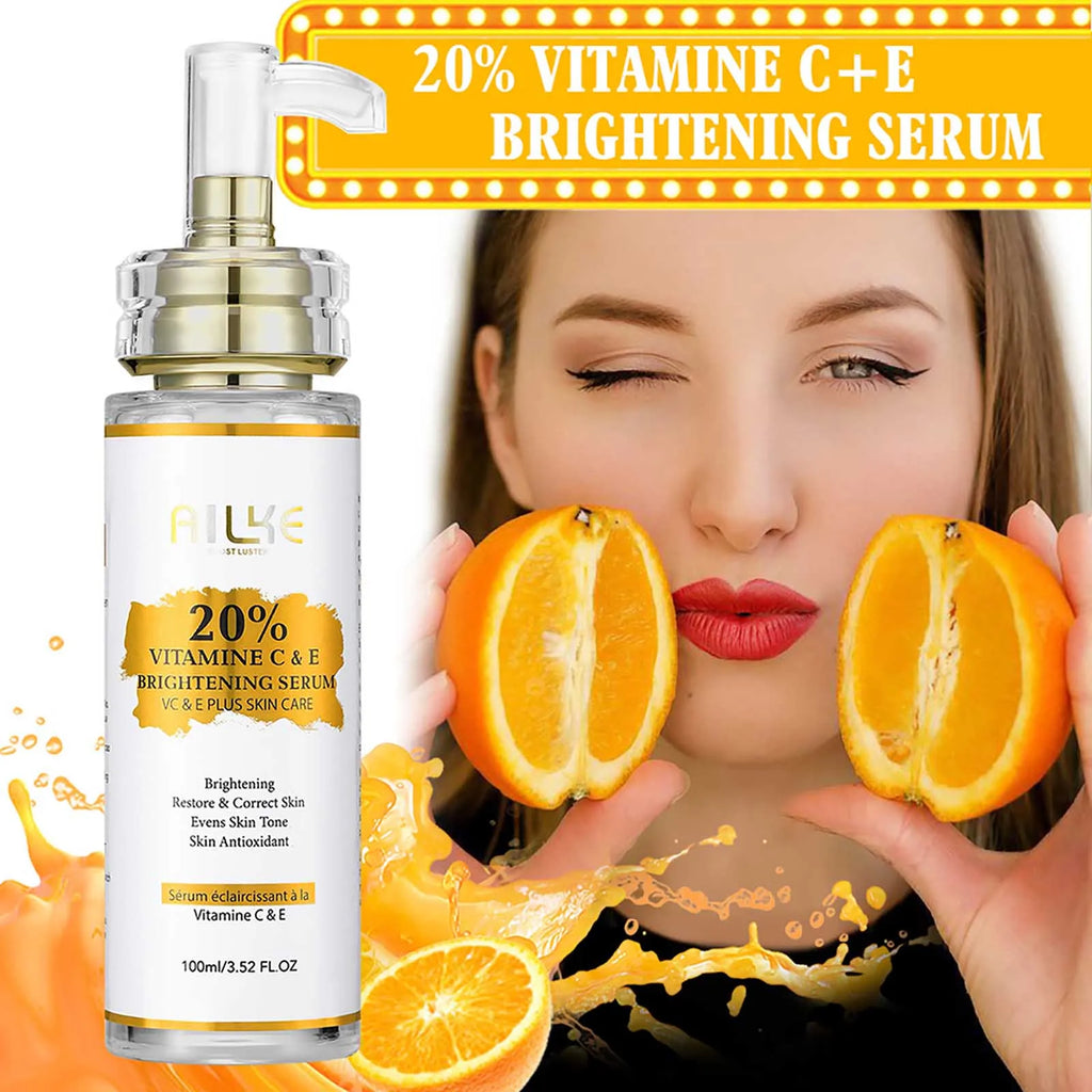 AILKE Vitamin C & E Brightening Serum – Dark Spot Corrector 100ml