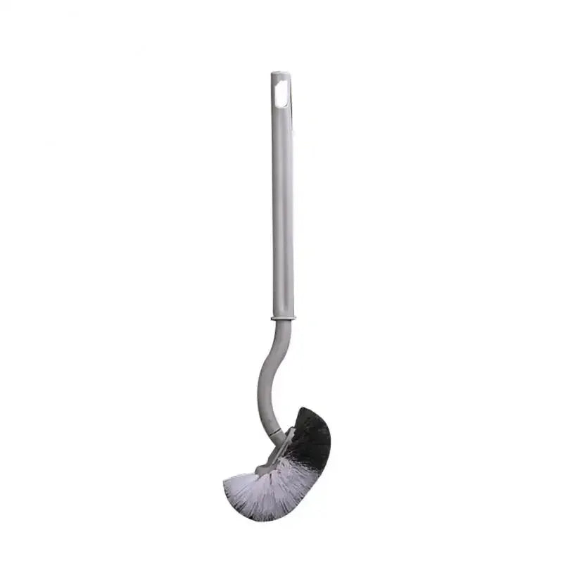 S-Shape Long Handle Toilet Brush – Wall-Mounted Soft Bristles