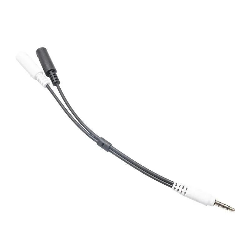Stereo Audio 1Male 2 Female Headphone Mic TRRS Y Splitter Cable