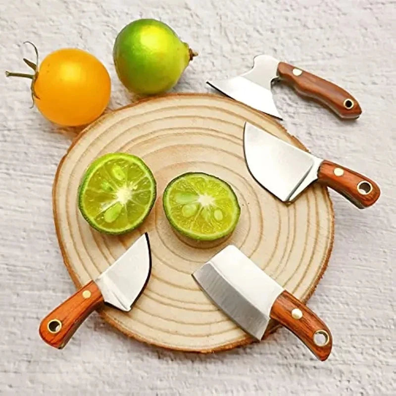 4-Piece Mini Stainless Steel Keychain Knife Set | Pocket Utility