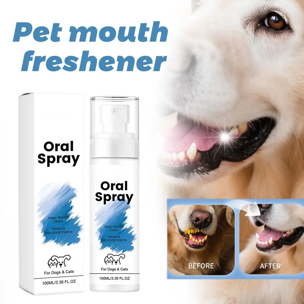 Pet Breath Spray for Dogs & Cats | Fresh Oral Hygiene 100ml