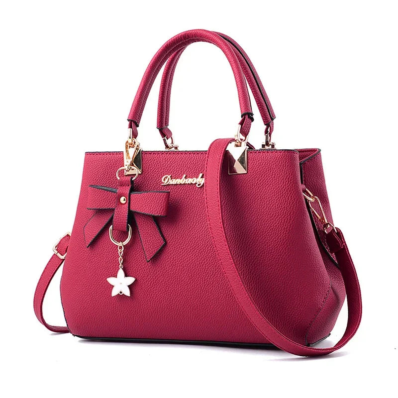 Women's Floral Bowknot Crossbody Shoulder Bag – 6 Colors PU
