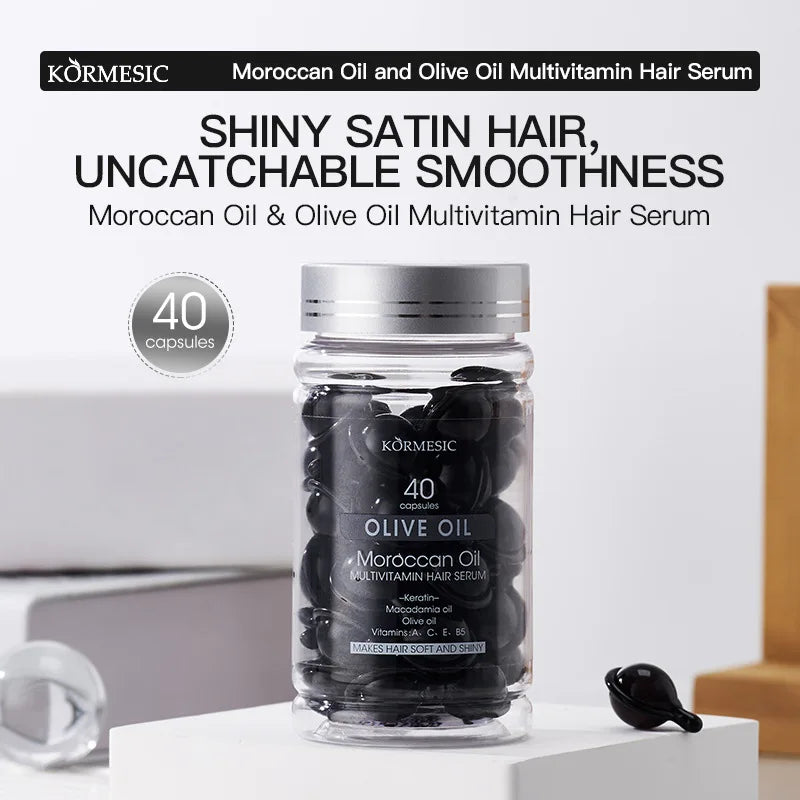 Moroccan & Olive Oil Hair Capsules – 40×1ml Multivitamin Essence