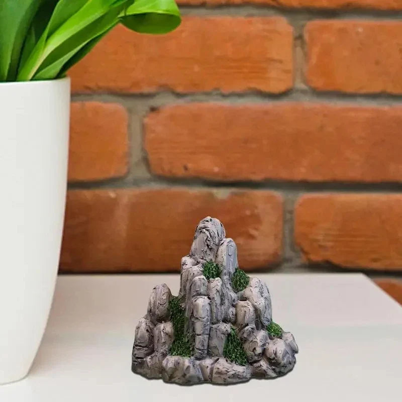 Mini Mountain Resin Rock – Aquarium, Bonsai & Fairy Garden Decor
