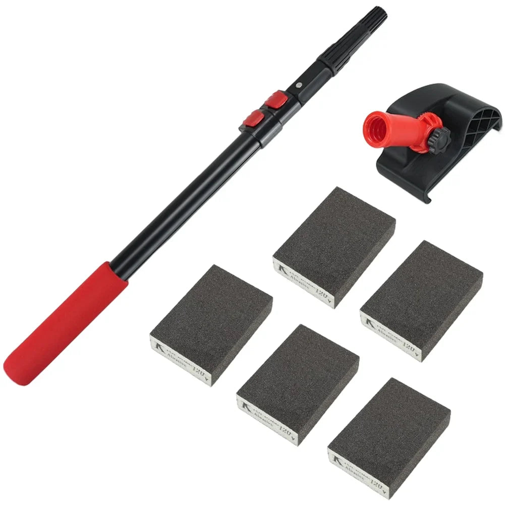 Adjustable Sanding Sponge Block Kit with 60–198cm Extendable Pole