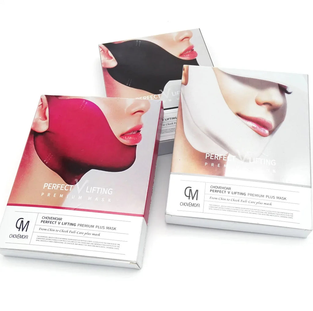 V-Shape Hydrogel Face Lifting Mask – 5pcs Chin & Jaw