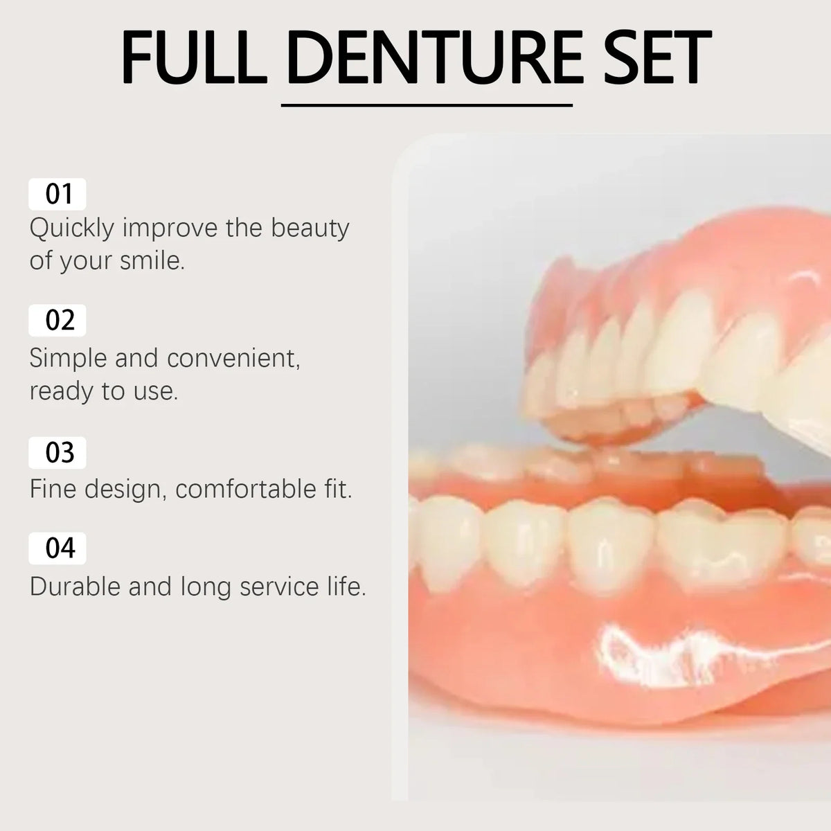 Silicone Denture Reliner Set – Upper & Lower Custom Fit Kit