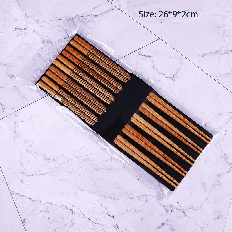 5Pair Japanese Wood Chopsticks Reusable Chopstick Red Sandalwood