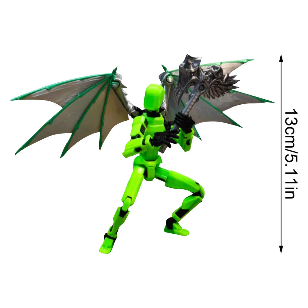 13-Joint Robot Action Figure Set with 6 Weapons | Posable