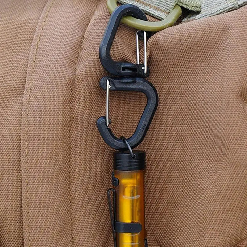 Outdoor Swivel Clip 360 Rotating Double Carabiner Portable S Chain