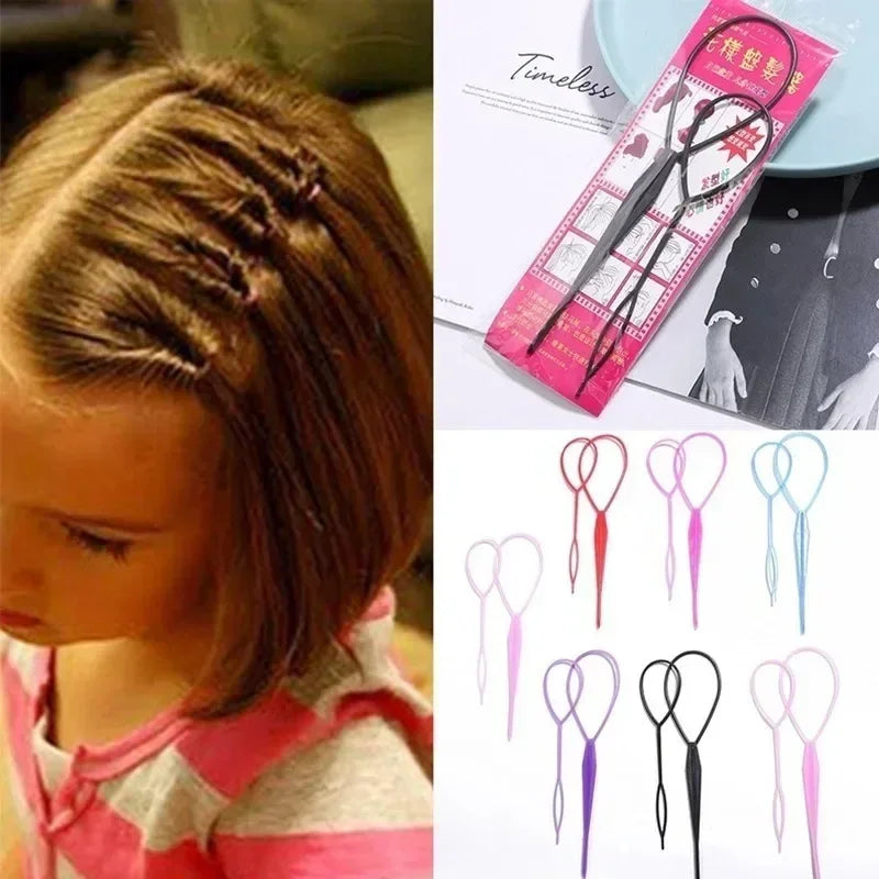 Hair Braiding & Styling Tools Set – Twist Bun, Clips & Hairpins