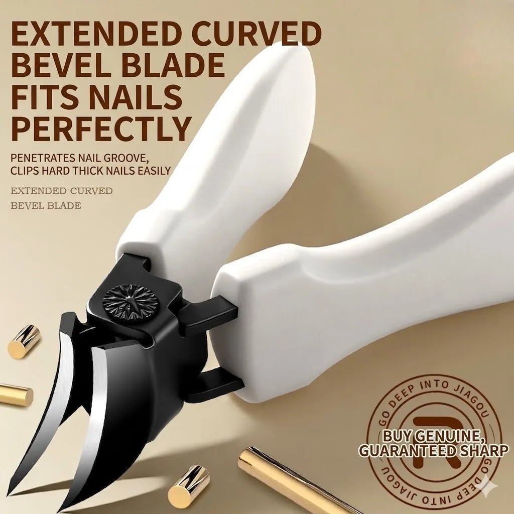 Extended Oblique Toenail Clipper – Stainless Steel Trimmer