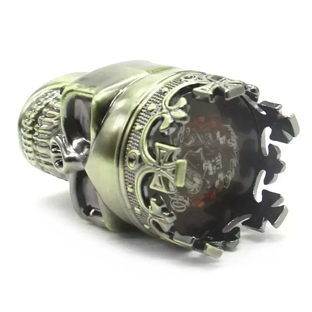 Skull Herb Grinder 3-Layer Mini Spice Crusher | Bronze