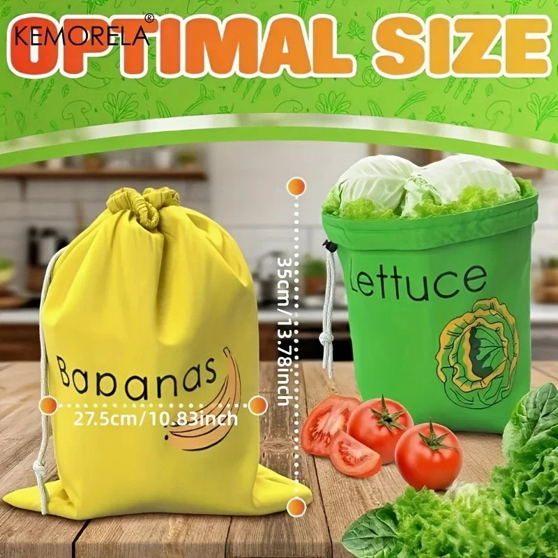 2-Pack Banana & Vegetable Freshness Storage Bags | KEMORELA