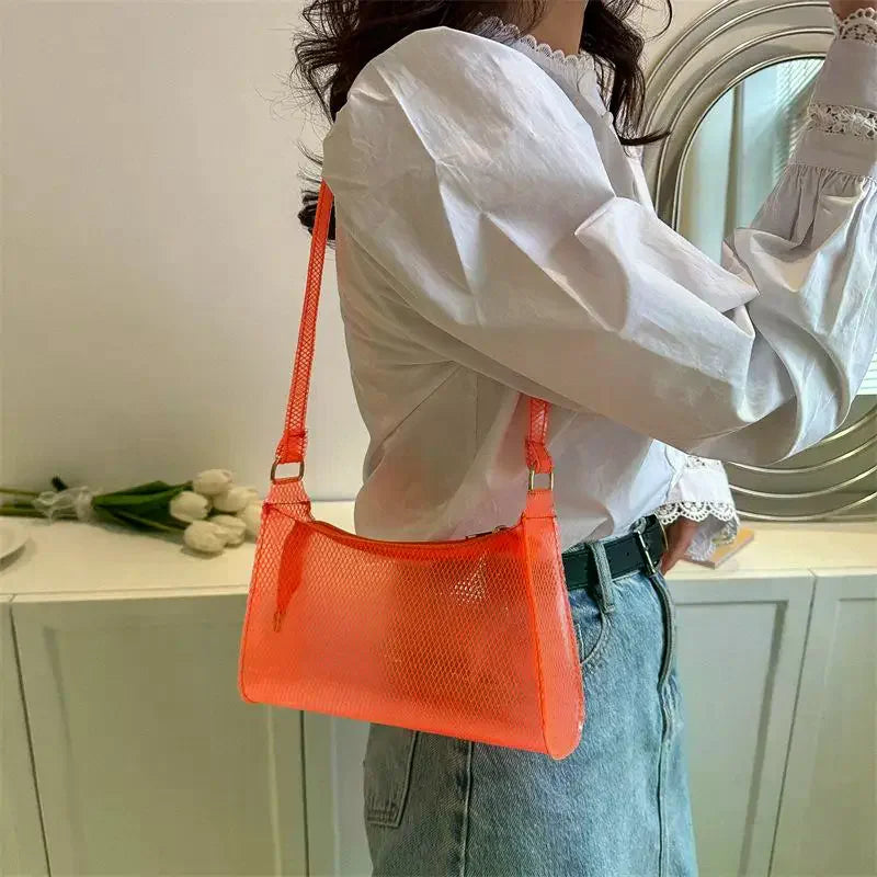 Women's Clear PVC Transparent Shoulder Bag | Crossbody Handbag