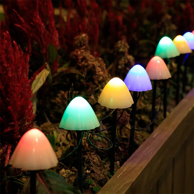 Outdoor Solar Ground Mushroom Lights Led Small Colored Flashing