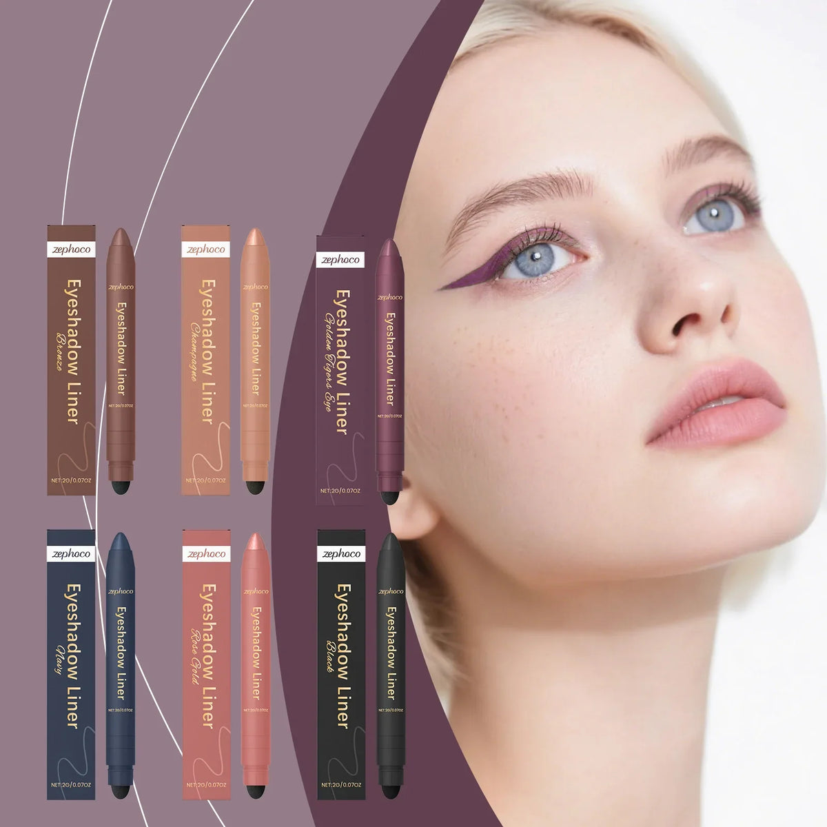 2-in-1 Waterproof Eyeshadow & Eyeliner Pen | 6 Colors