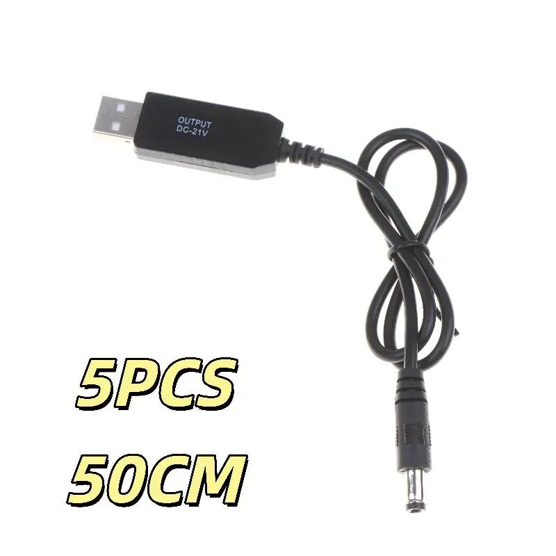 5V to 21V Boost Charging Cable – USB DC Lithium Battery Adapter