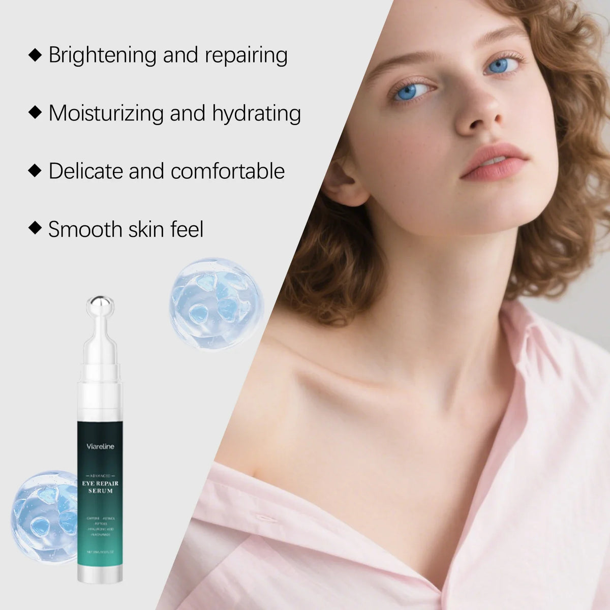 Viareline Retinol Eye Serum Roller – Dark Circles & Bags
