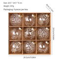 9-Piece Transparent PET Christmas Ball Ornaments Set – 8cm