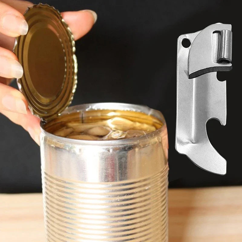 Foldable 2-in-1 Stainless Steel Multi-Tool Can Opener Utili-Key